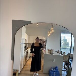 CAARA
Size S 
Black 
Long Slit flowy dress